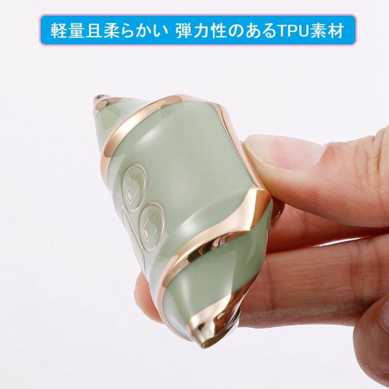 [ZANEKO] キーケース適合スズキ新型スペーシア スペーシアカスタムスマートキーケース ソリオキーカバー フレアワゴン キーホルダー (レッド)