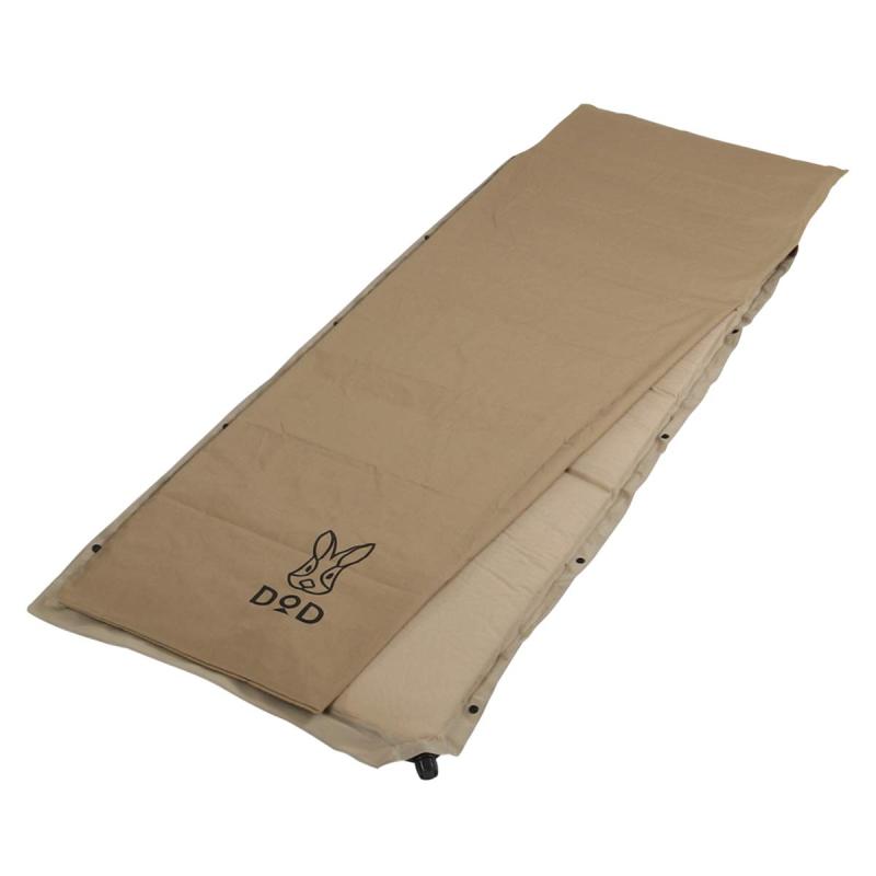 DOD(ディーオーディー) ソトネノサソイS 丸洗いシーツ付き 厚み4.5cmエアマット シングルサイズ CM1-620-TNカラー：タンサイズ：（約）W60×D192×H4.5cm　W・Dの数値は生地の接合部分(5～6cm)を含む。収納サ...