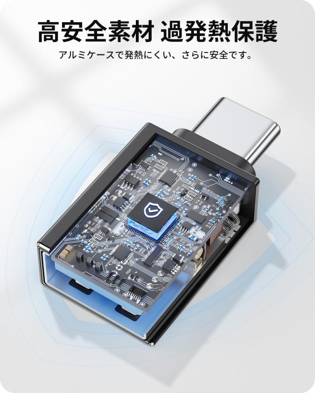 NIMASO USB-C & USB 3.0 変換アダプタ 2個セット (Type C - USB A 3.0 メス) 5Gbps MacBook Pro/MacBook Air/iPad Pro その他 USB-C 端末用 NAD21K391