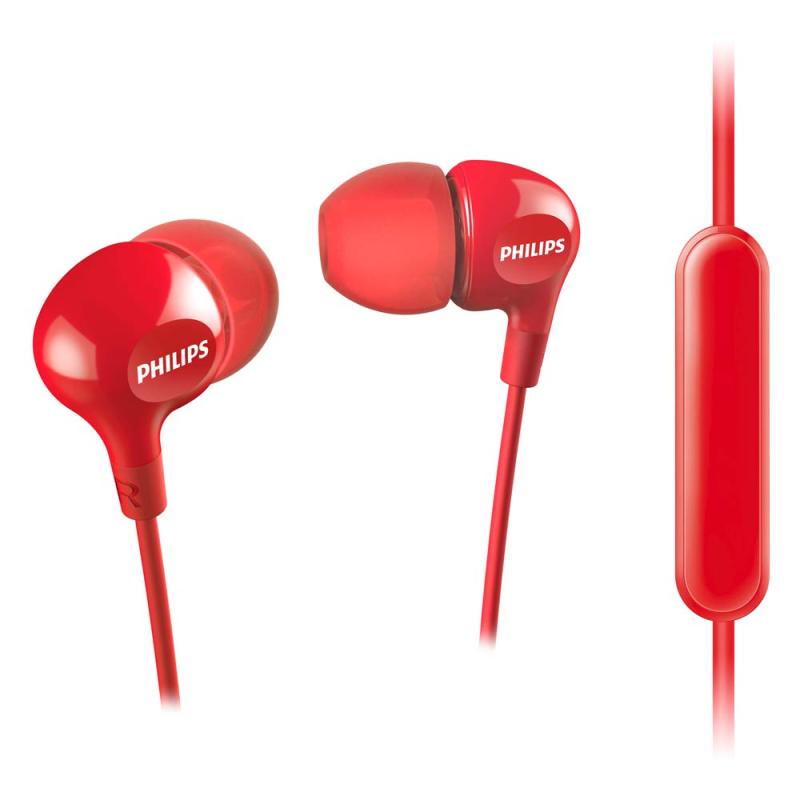 PHILIPS SHE3555 密閉型 インイヤー イヤホン (レッド)