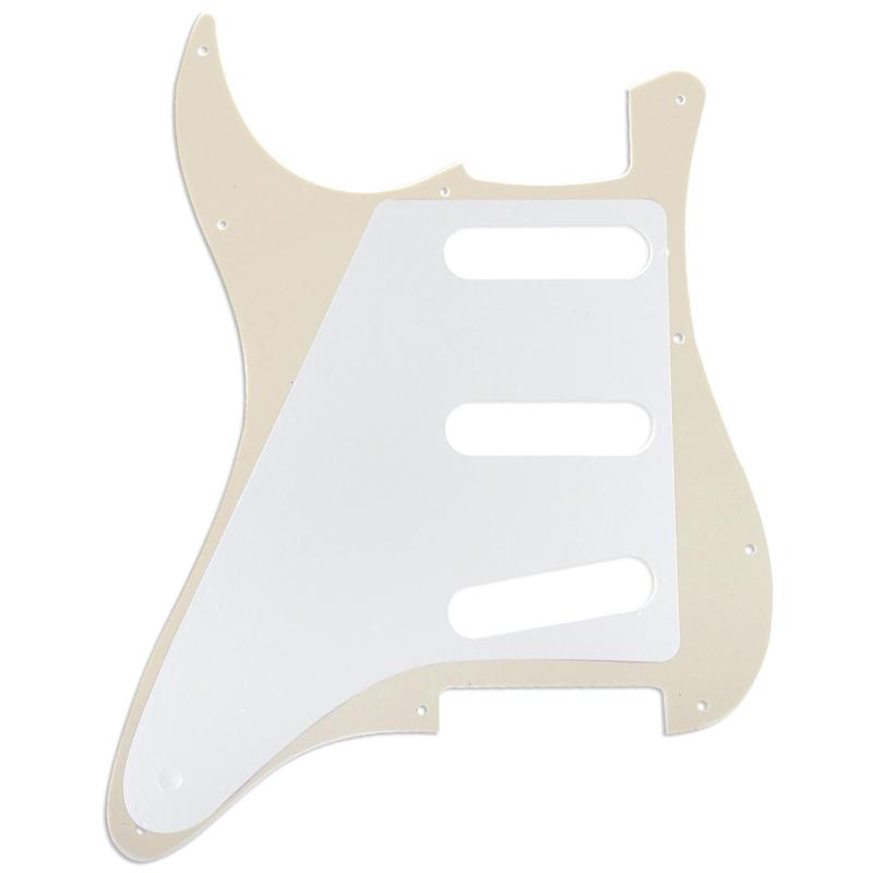 Musiclily Pro 62年式11穴 ストラトキャスター用ピックガード日本製Fender Japan Stratストラトエレキギター用 、クリーム3P 3