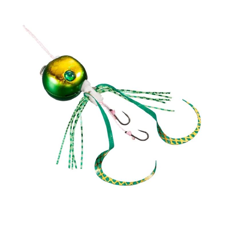 シマノ(SHIMANO) タイラバセット 炎月 ラクチェンバクバクR 004 グリーンゴールド 60g 鯛 ソルトメタル