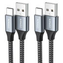 NIMASO USB Type C ケーブル 【0.3m/1本セット】【QC3.0対応 3A急速充電】タイプc 充電ケーブル iPhone16/15シリーズ、i...