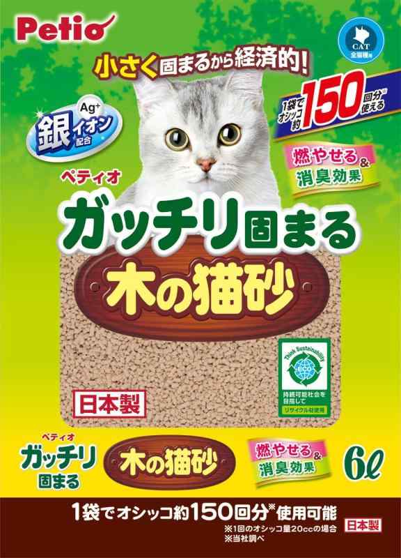 ペティオ (Petio) ガッチリ固まる木の猫砂 6L