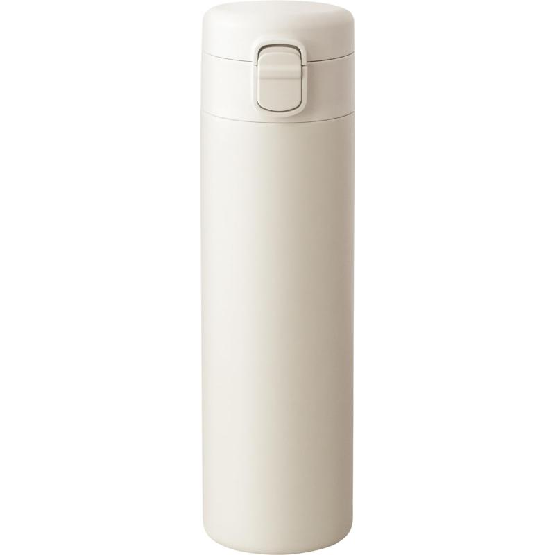 Canteens, Bottles - 和平フレイズ 食洗器対応 シームレス 水筒 マグボトル 500ml アイボリー ワンタッチ栓 真空断熱ボトル 保温 保冷 RH-1698