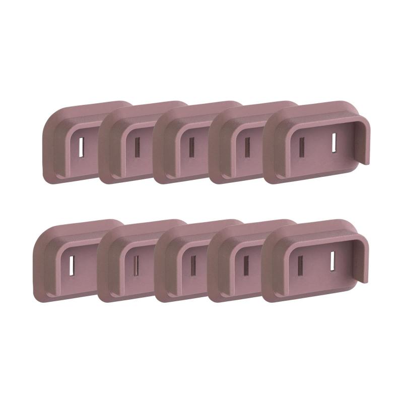 コモライフ 防災用 L字プラグカバー 10個組 ブラウン L字 プラグ カバー コンセント ホコリ 湿気 火災 ..