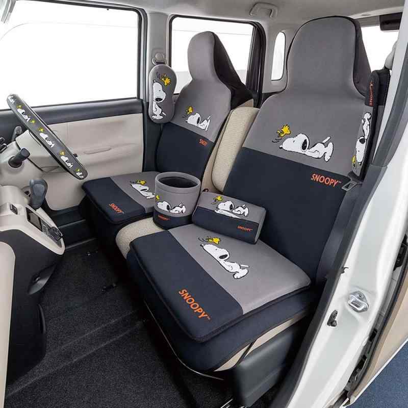 ボンフォーム(BONFORM) ティッシュカバー ねそべりスヌーピー 12x25x4.5-6.5cm グレー 7262-05GY