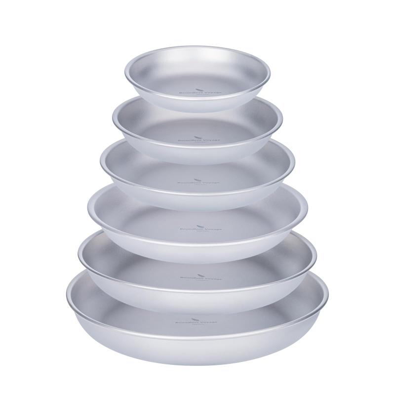 Boundless Voyage チタンプレート キャンプ皿 食器 割れない 錆びない 軽量 アウトドア 登山 BBQ バー..