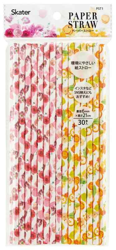 スケーター (skater) ストロー 紙 ペーパーストロー ハーバリウム 30P 直径6mm×長さ21cm PST1