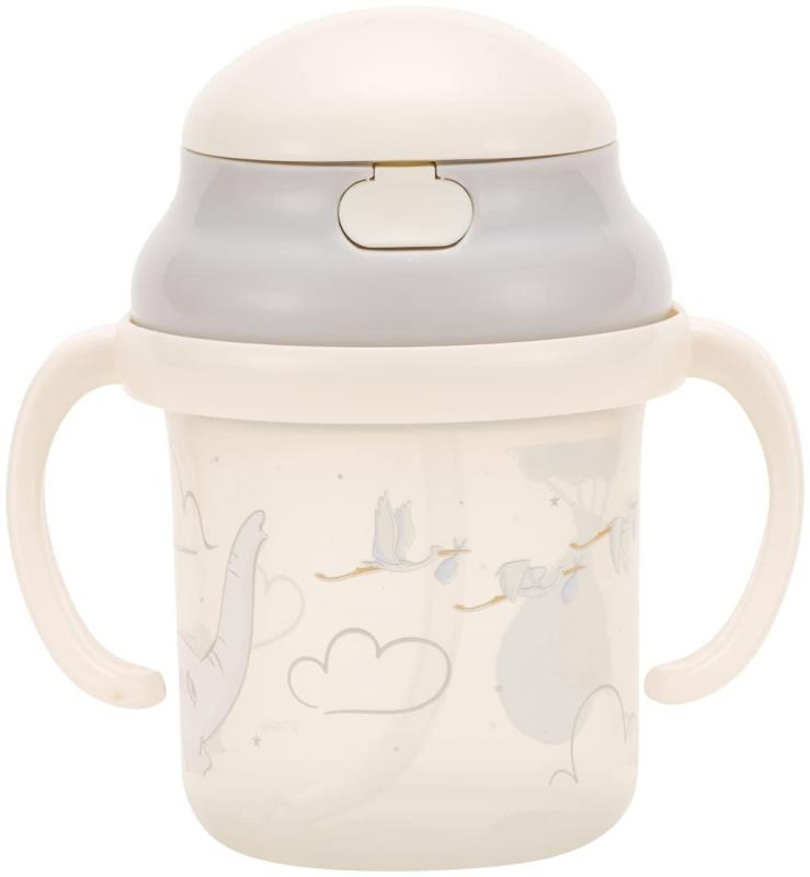 スケーター(Skater) ベビー ストローホッパー 両手マグ 230ml ディズニー ダンボ 対象8か月頃から ワンプッシュ シリコンストロー KSH2-A