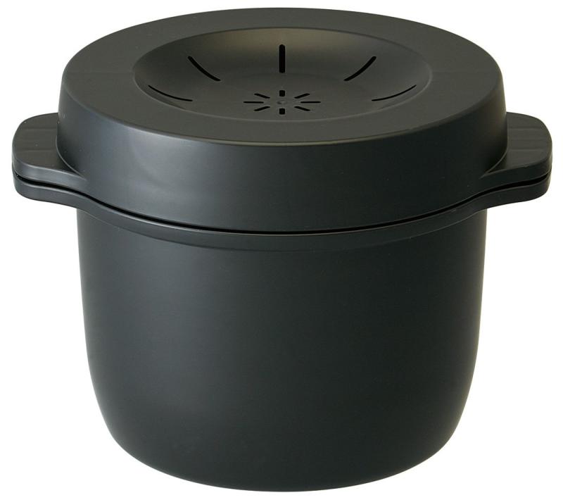 スケーター(Skater) 電子レンジ スチーム ご飯メーカー ブラック 日本製 MWMR1-A