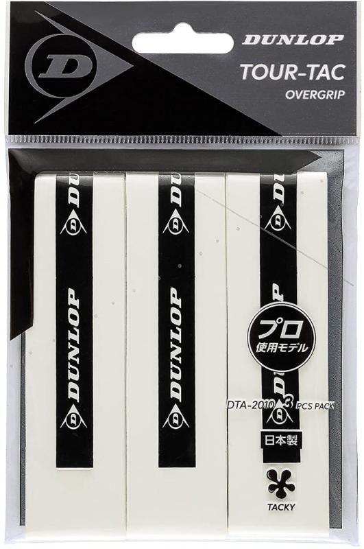 ダンロップ(DUNLOP) テニス 硬式テニス オーバーグリップ ウェットタイプ TOUR-TAC 3本入 ホワイト DTA2010