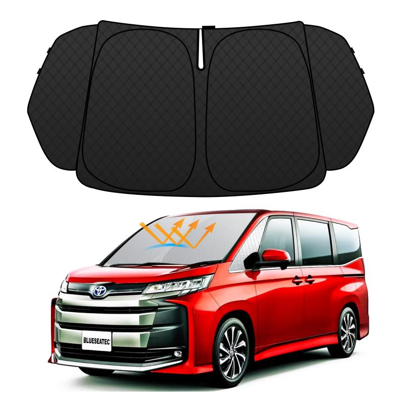 【専用設計】 BLUESEATEC トヨタ 新型 ヴォクシー ノア 90系 フロントガラス サンシェード VOXY NOAH 90 R4.1～現行 車用サンシェード 日よけ UVカット 6層構造 遮光 断熱 夏 紫外線 隙な