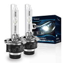 【金属製台座】Briteye D4S HIDバルブ 6500K 車検対応 純正交換用 d4s hidヘッドライト 35W 12V車用 HIDライト 耐久性が進化(2個入)