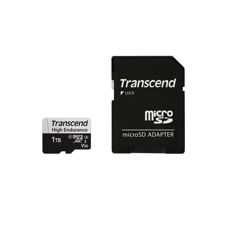 トランセンド 高耐久 microSD 1TB UHS-I U3 V30 Class10 ドライブレコーダー セキュリティカメラ用 Nintendo Switch 動作確認済 SDカード変換アダプタ付 TS1TUSD350V