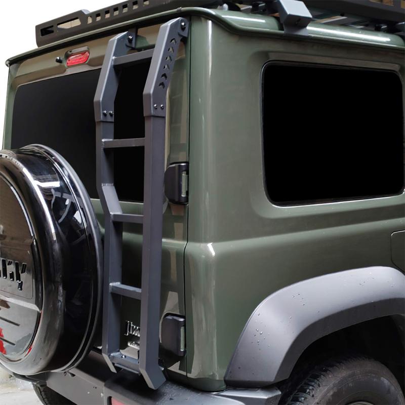 新型スズキジムニー リアラダー ジムニーシエラJB64 JB74 JC74 テールラダー クロカン ハシゴ カスタム 外装パーツ アクセサリー ブラック (ブラック二段分け)