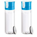 ブリタ 水筒 直飲み 600ml 携帯用 浄水器 ボトル 2本セット カートリッジ各 1個付き フィル&ゴー ブルー