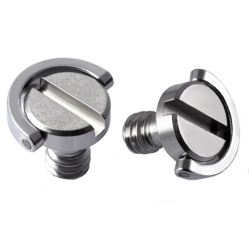 サムコス 1/4インチネジ カメラ固定ネジ Dリング付き カメラネジアダプターセット 連結ネジ 固定ネジアダプター 撮影補助ツール（2本入）