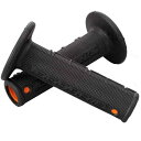 デイトナ(Daytona) PROGRIP(プログリップ) バイク用 グリップ ハンドル径φ22.2(オフロード)用 120mm 耐振ゲル エンド貫通 799タイプ ブラック/オレンジ 98148