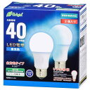 オーム電機 LED電球(40形相当/569lm/昼光色/E26/全方向配光260°/密閉形器具対応/2個入り) LDA4D-G AG27 2P(2)