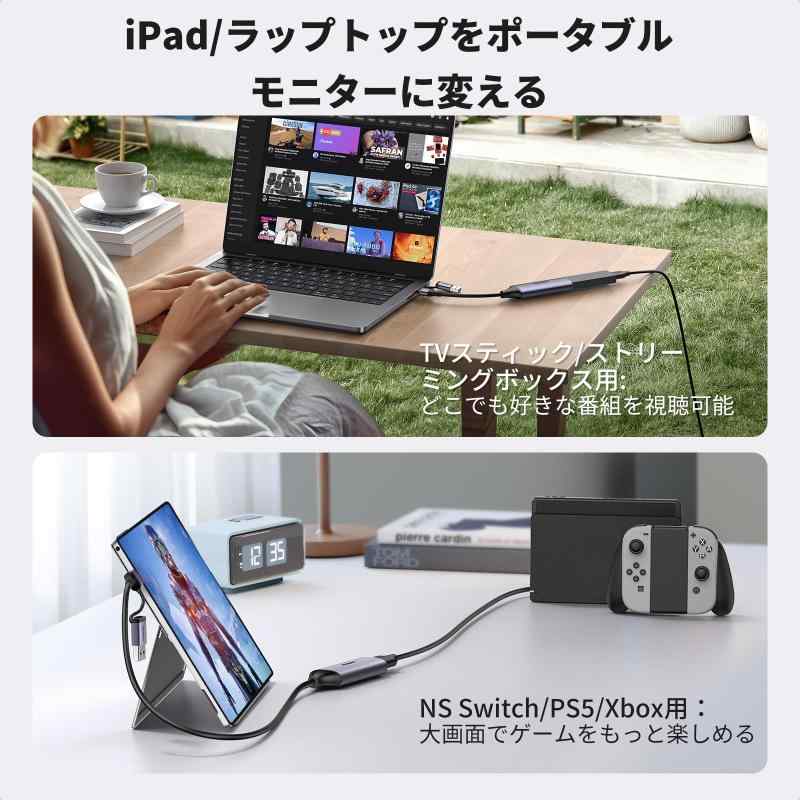 UGREEN HDMI ����ץ��㡼�ܡ��� 1080P 60FPS 4K���� �ӥǥ�����ץ��㡼 2in1 USB Type C Thunderbolt 4 �������� ������¶����ۿ� �ӥǥ�Ͽ�� �饤�ֲ�� Switch PS5 Xbox OBS St