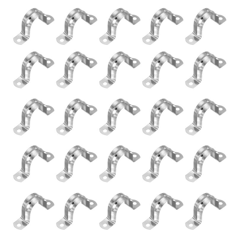 サドルバンド 35mm 2穴 パイプクランプ パイプ固定金具 304ステンレス 配管 サドル パイプ ケーブルワイヤ 固定用 25個