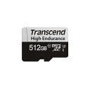 トランセンド 高耐久 microSD 512GB UHS-I U3 Class10 ドライブレコーダー セキュリティカメラ用 Nintendo Switch 動作確認済 SDカード変換アダプタ付 TS512GUSD350V