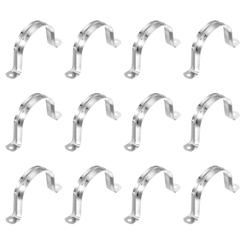 サドルバンド 70mm 2穴 パイプクランプ パイプ固定金具 304ステンレス 配管 サドル パイプ ケーブルワイヤ 固定用 12個