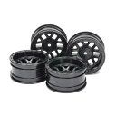 タミヤ(TAMIYA) RCスペアパーツ No.1686 SP.1686 CC-02 12本スポークホイール (26mm幅・オフセット+6) ブラック4本 51686