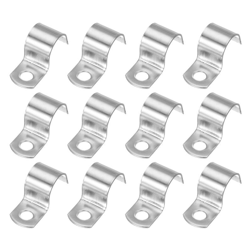 サドルバンド 18mm 片サドルバンド パイプクランプ パイプ固定金具 304ステンレス 配管 サドル パイプ ケーブルワイヤ 固定用 12個