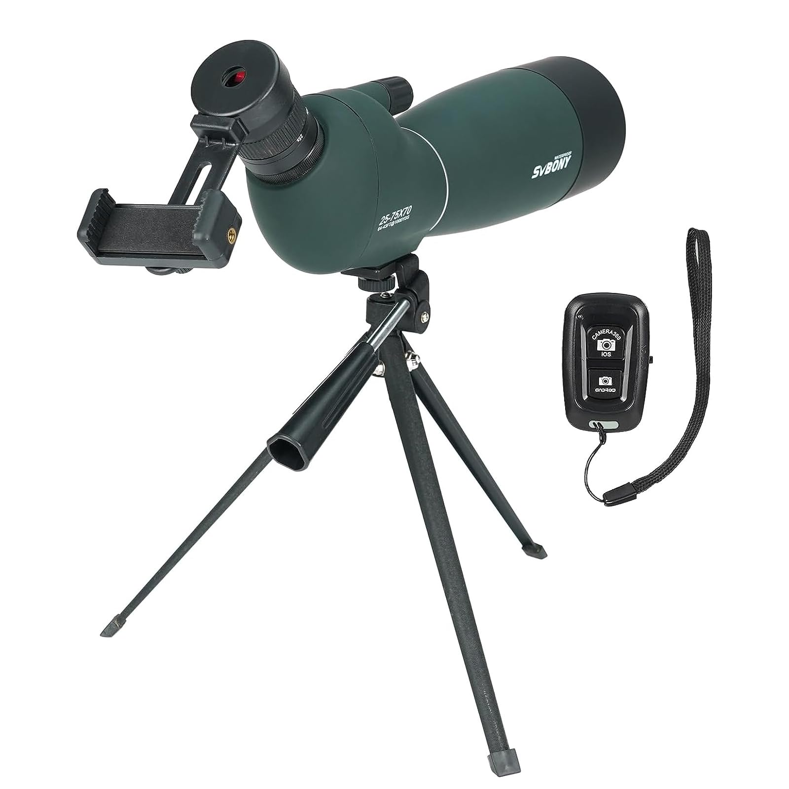 【送料無料】SVBONY SV28PLUS フィールドスコープ 25-75x70mm FMC（A5ワインレッド...