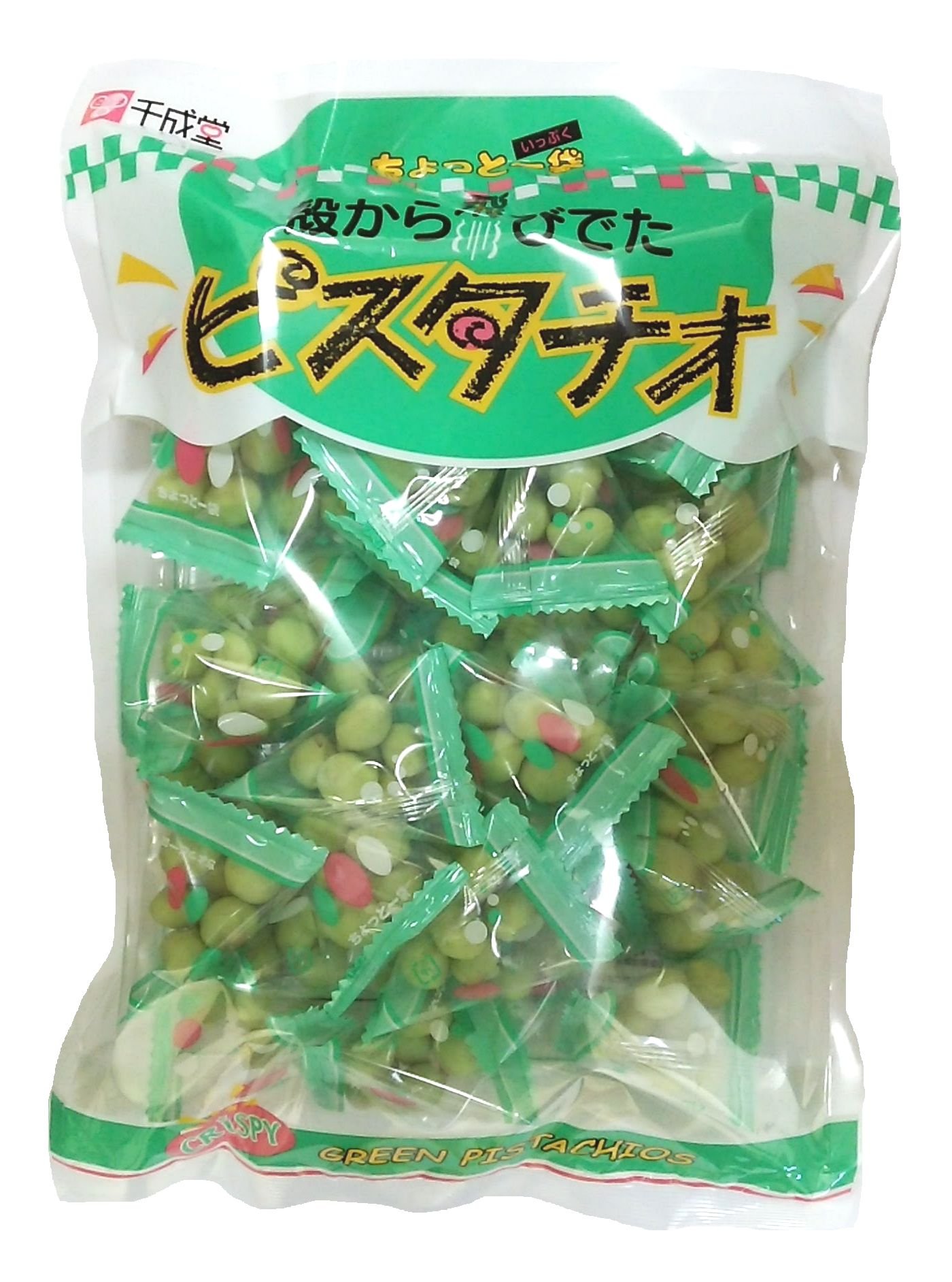 商品情報商品の説明商品の説明 ◆GREEN SNACK PISTACHIO UMASHIO AJI ◆Contains : Wheat ◆This product was processed on machinery that was used to process products containing Peanuts, Shrimp, Soy, Milk. ◆絶妙な塩加減の旨塩味です。 ◆剥き身のピスタチオをサクッとした軽やかなスナック感のある衣で包み、 焼き上げた商品です。 ◆内容量：225g ◆食べやすい個包装品です。 ◆九州工場製造品 ◆4974120400391 ◆原材料名：ピスタチオ,寒梅粉ミックス(米粉,澱粉),砂糖,小麦粉,植物油,マーガリン,澱粉,食塩,澱粉/膨張剤,着色料(黄4,青1,カロチノイド),香料,(一部に小麦を含む) ◆栄養成分表示(可食部100gあたり)エネルギー522kcal,たんぱく質:11.8g,脂質28.9g,炭水化物53.7g,食塩相当量1.0g※この表示値は、目安です。 ◆アレルギー物質(特定原材料等)小麦 ◆[重要]2018年11月より外装パッケージのデザインが変更となります。つきましては旧デザインの在庫がなくなり次第順次新パッケージに切り替わります。なお、個包装の袋、使用原材料に変更はございませんので何卒よろしくお願い申し上げます。 原材料・成分 ◆原材料名：ピスタチオ,寒梅粉ミックス(米粉,澱粉),砂糖,小麦粉,植物油,マーガリン,澱粉,食塩,澱粉/膨張剤,着色料(黄4,青1,カロチノイド),香料,(一部に小麦を含む) ◆栄養成分表示(可食部100gあたり)エネルギー522kcal,たんぱく質:11.8g,脂質28.9g,炭水化物53.7g,食塩相当量1.0g※この表示値は、目安です。 ◆アレルギー物質(特定原材料等)小麦 安全警告 ◆アレルギー物質(特定原材料等)小麦 ◆[重要]2018年11月より外装パッケージのデザインが変更となります。つきましては旧デザインの在庫がなくなり次第順次新パッケージに切り替わります。なお、個包装の袋、使用原材料に変更はございませんので何卒よろしくお願い申し上げます。主な仕様 ◆GREEN SNACK PISTACHIO UMASHIO AJI ◆Contains : Wheat ◆This product was processed on machinery that was used to process products containing Peanuts, Shrimp, Soy, Milk.br◆絶妙な塩加減の旨塩味です。◆剥き身のピスタチオをサクッとした軽やかなスナック感のある衣で包み、焼き上げた商品です。◆内容量：225g ◆食べやすい個包装品です。 ◆九州工場製造品 ◆4974120400391br◆原材料名：ピスタチオ,寒梅粉ミックス(米粉,澱粉),砂糖,小麦粉,植物油,マーガリン,澱粉,食塩,澱粉/膨張剤,着色料(黄4,青1,カロチノイド),香料,(一部に小麦を含む) ◆栄養成分表示(可食部100gあたり)エネルギー522kcal,たんぱく質:11.8g,脂質28.9g,炭水化物53.7g,食塩相当量1.0g※この表示値は、目安です。 ◆アレルギー◆[重要]2018年11月より外装パッケージのデザインが変更となります。つきましては旧デザインの在庫がなくなり次第順次新パッケージに切り替わります。なお、個包装の袋、使用原材料に変更はございませんので何卒よろしくお願い申し上げます。