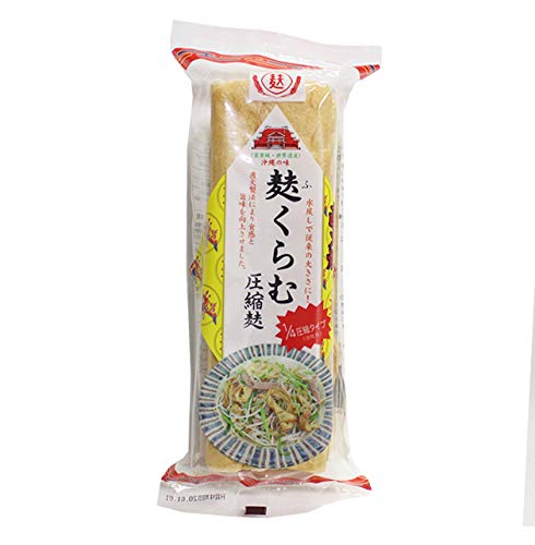 【送料無料】沖縄の味 麩くらむ圧縮麩 3枚入りx4袋 かりゆし製麩 1/4圧縮タイプ 1/4圧縮タイプ 水戻しで従来の大きさに！