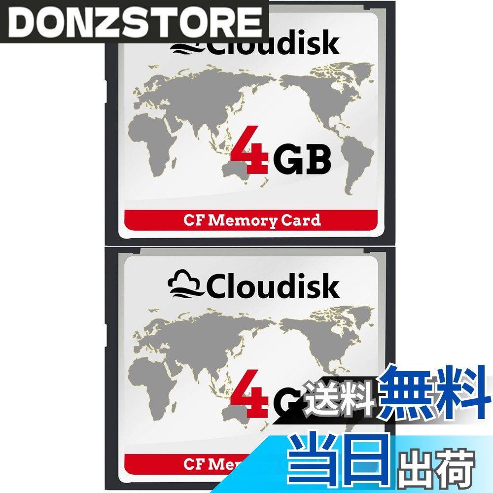 【送料無料】Cloudisk 2Pack Compact Flash Card (4GB)