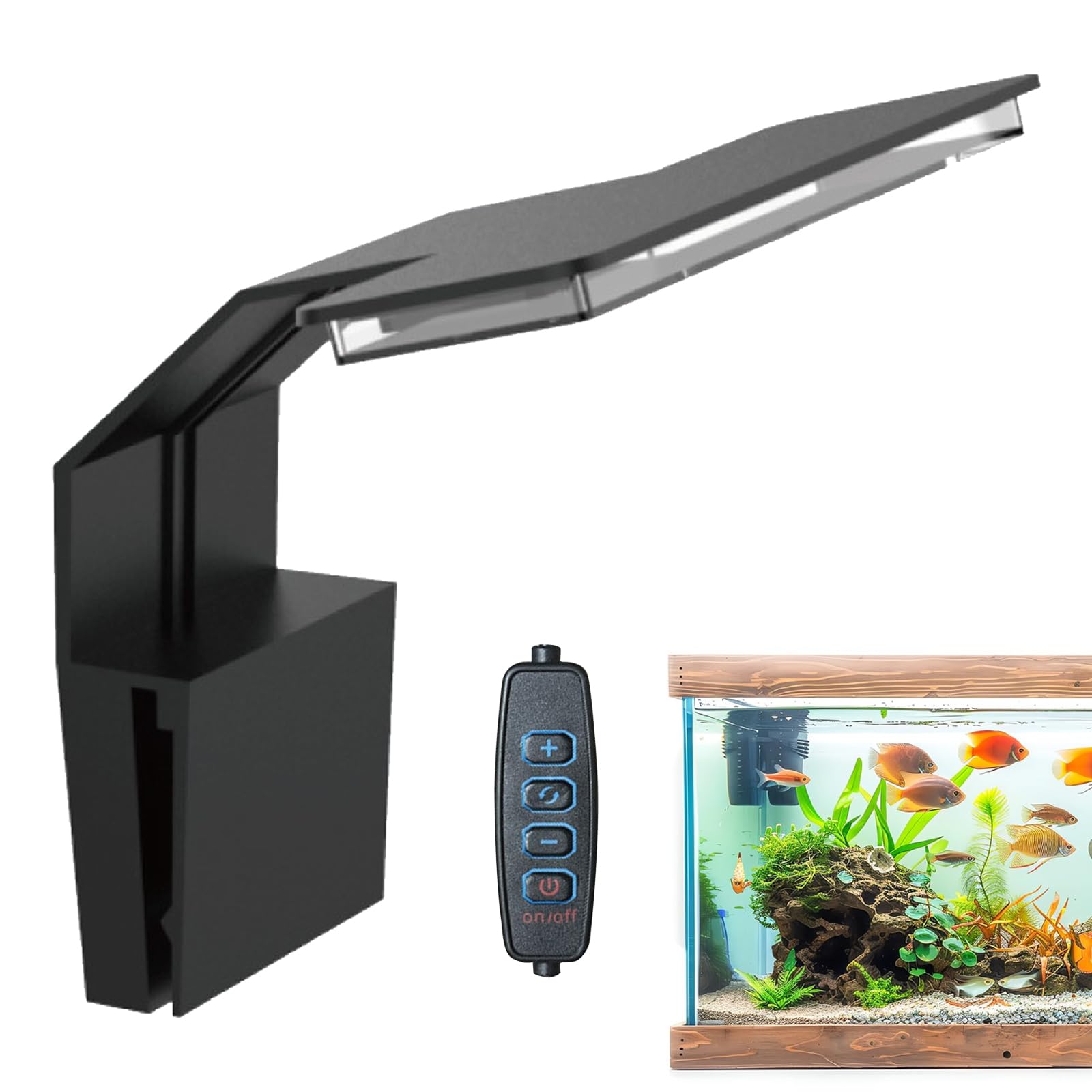 【送料無料】PAVIKE水槽ライト オープンテラリウム用小型水族館ライト 7W 輝度調整可能 4色 /3つの照明モード USB 軽量・高輝度 低エネルギー 視認性の向上 取り付けが簡単 水草育成 水槽照明 ワイドクリップアクアリウム用 観賞魚飼育（ブラ 色：ホワイト、サイズ：小型
