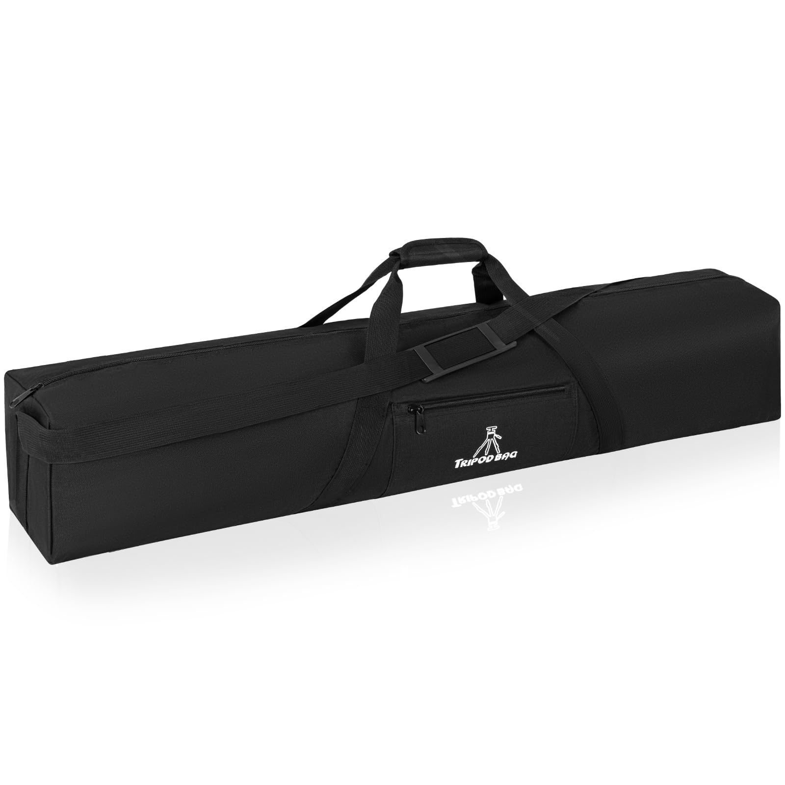 商品情報商品の説明主な仕様 【対応機器】寸法：長さ90cmx直径18cm。収納長さが90cmまでの三脚に対応。三脚キャリングケースには十分なスペースがあり、ライトスタンド、ブームスタンド、アンブレラ、ムーンライト、LEDライト、フラッシュなどの撮影機材やアクセサリーを完璧に収納できます。【高品質な構造】三脚を外部環境から保護し、持ち運びを容易にするために設計された三脚キャリングケースは、耐久性のあるナイロン素材と5MMの厚いパッドで作られており、重い機材もしっかりと運ぶことができます。防水素材が機材を予期せぬ天候から守ります。【スムーズなジッパーと信頼できる縫製】通常のジッパーよりも大きいSBSジッパーを使用しており、三脚の出し入れが迅速かつスムーズに行えます。信頼性の高い縫製により、重い機材も安全に運ぶことができます。【持ち運びに便利】この三脚キャリングケースにはキャリーハンドルとショルダーストラップが付いており、三脚を場所から場所へ簡単に運ぶことができます。このカメラ機材バッグは非常に軽量で、どのような持ち運び方法でも容易に対応できます。【幅広い用途】ライト三脚、スピーカー三脚、カメラ三脚、ブーム三脚、またはマイクスタンドを屋外で運ぶ際に、三脚ケースは完璧な体験を提供し、お客様に最高のアフターサービスを提供いたします。