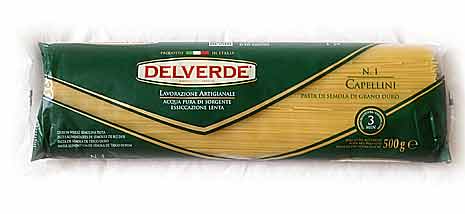 DELVERDE【カッペリーニ】500g髪の毛のように細いロングパスタ