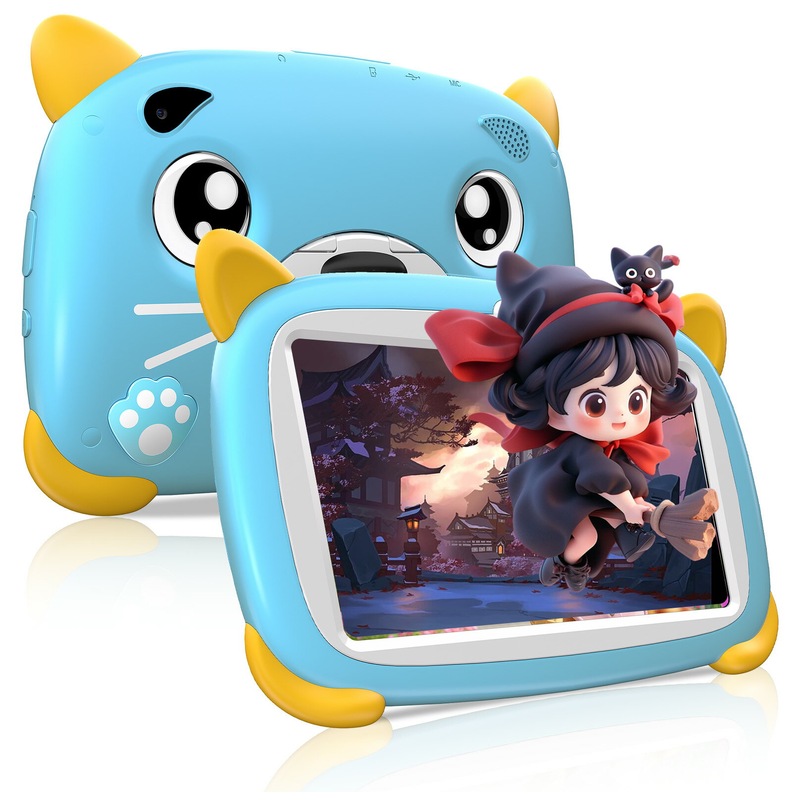 【10月限定10%オフ＆在庫限り】可愛い ケース付き 子供タブレット RAM 4GB+ROM 32GB(最大1TB拡張) Android 7インチタブレット Kidタブレット キッズタブレット TÜV低ブルーライト認証 DOOGEE U7 キッズ専用 アプリ GMS 保護者制御 WIFIモデル端末 クリスマスギフトのサムネイル