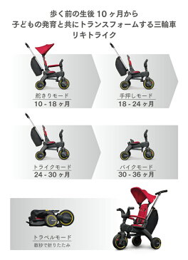 リキトライク 世界最小 折りたたみ 三輪車 10ヶ月〜3歳 セカンドベビーカー 成長に合わせて 変形 1歳のお誕生日 プレゼント liki trike