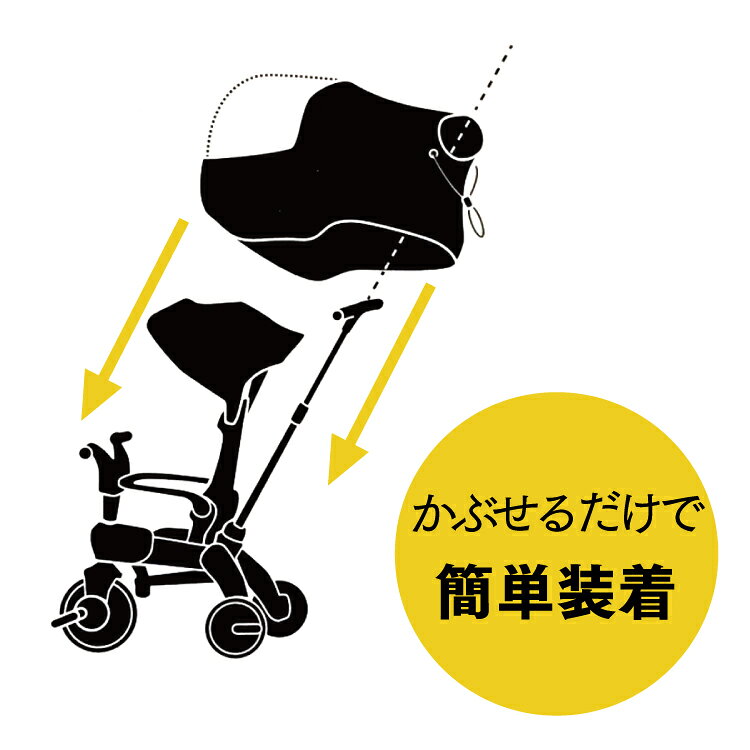 リキトライク　レインカバー　雨よけ　風よけ　花粉　黄砂　PM2.5　ウイルス対策　...
