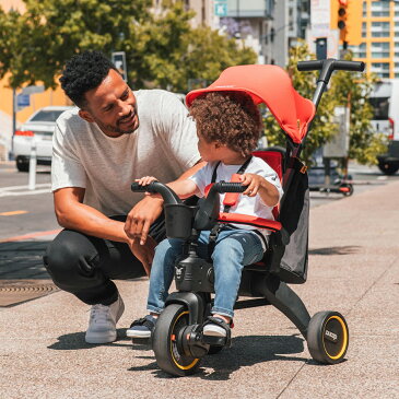 リキトライク ファイヤーレッド 世界最小 折りたたみ 三輪車 10ヶ月〜3歳 セカンドベビーカー 成長に合わせて 変形 1歳のお誕生日 プレゼント liki trike