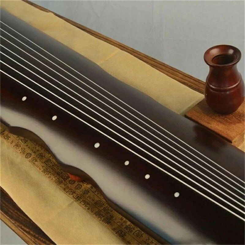 演奏 上質老桐木 古琴 琴 手作り サイズ：123*22.5cm 伏羲式 箏 練習 琴＆カバーセット 限定品 七線古琴 初心者 重量3kg 木製 3