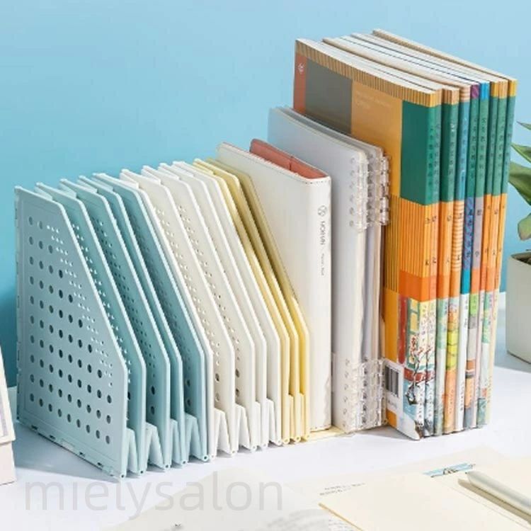 縦型 事務用品 小物入れ 省スペース 場所取らず 本立て ホーム 折り畳み式 書類収...