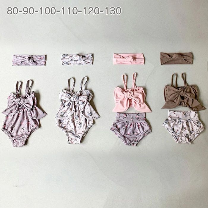 リポン セパレート 2点セット 子供 水着 ラッシュガード 子供水着 水着 3点セット キッズ水着 花柄 100 キッズ ガールズ 女の子 子ども ワンピース 欧米風 小学生 ピンク ベビー水着 110 蝶結び お洒落 80 130cm セットアップ 可愛い ビキニ 120 スクール水着 90