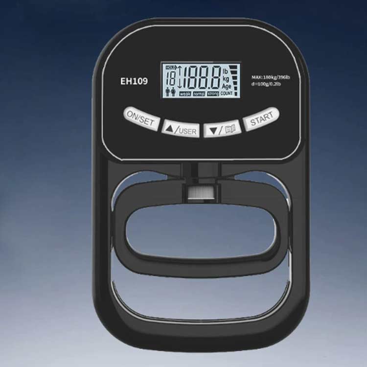 リハビリ器具 デジタルハンドグリップ 握力トレーニング 最大180kg測定 レベル表示...