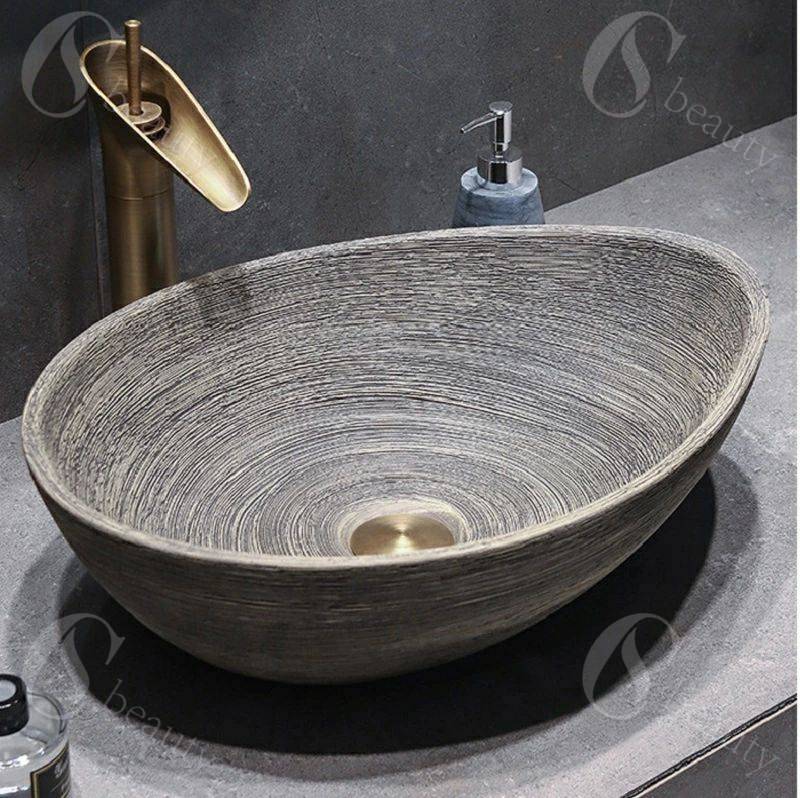 乐天商城 - 洗面ボール 洗面ボウル 高級感溢れる★美品 陶器 手洗い鉢 手水鉢 北欧 手洗器 洗面器 アンティーク