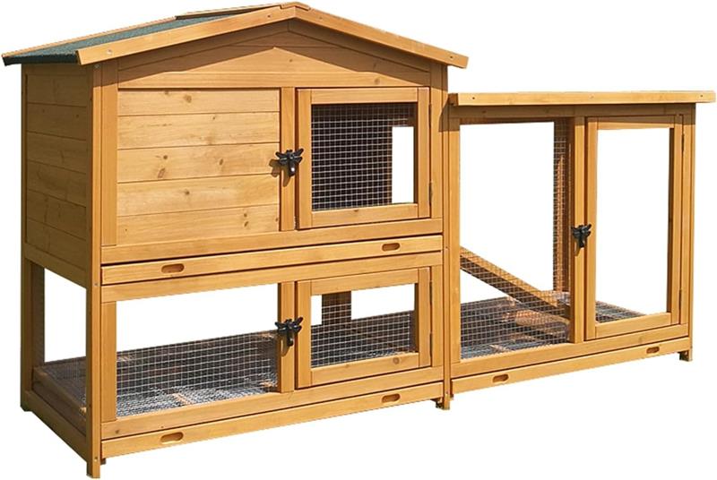 (Size 2段 猫 鶏小屋 4-6羽用 Primary 木製鶏小屋用 Primarycolor-178*56*95cm : リス 木製鶏小屋 バニーケージ 家禽ケージ ウサギ 犬 大型鶏舎 color-178*56*95cm) ハムスター