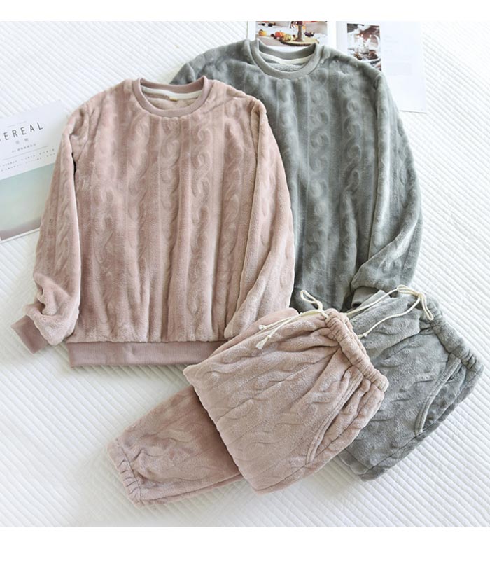 セットアップ カップルお揃い服 ナイトウエア プルオーバー ユニセックス ペアルッ...