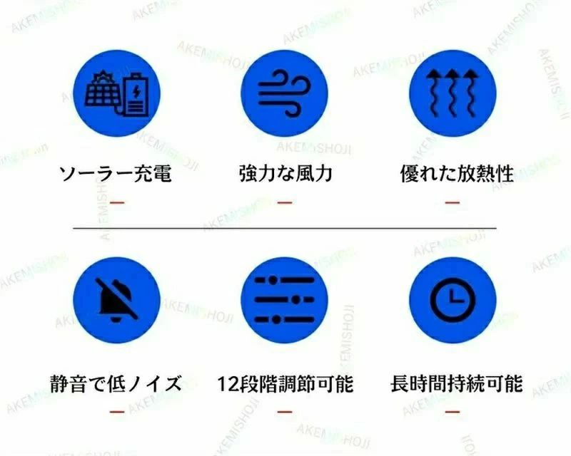 バッテリー内蔵 キャンプ 屋外 ソーラーパワーファン ソーラー扇風機 携帯扇風機 ...