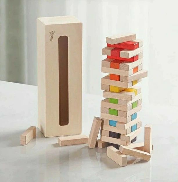 積み木 知育玩具 ゲ ブロック ジェンガ 立体パズル 大人 積木 子ども ウッドブロック おもちゃ バランスゲーム 木製玩具 テーブルゲーム 2